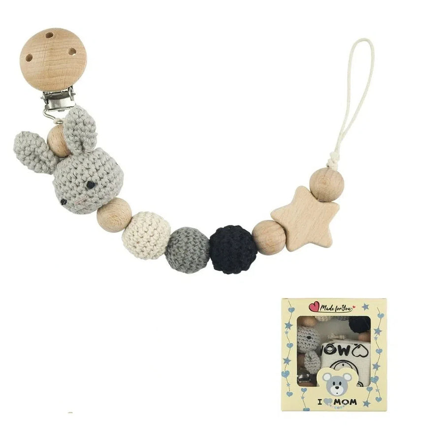 Clips de support Clips factices bébé sucette chaîne porte-sucette Clips — Monptitlou