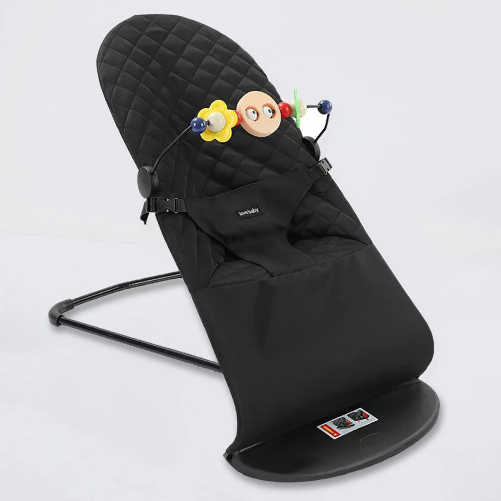 Chaise à bascule pliable pour bébé, avec jouets — Monptitlou Image