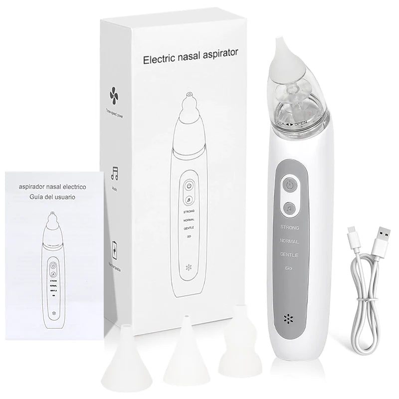 Mouche-bébé électrique rechargeable, 3 embouts — Monptitlou