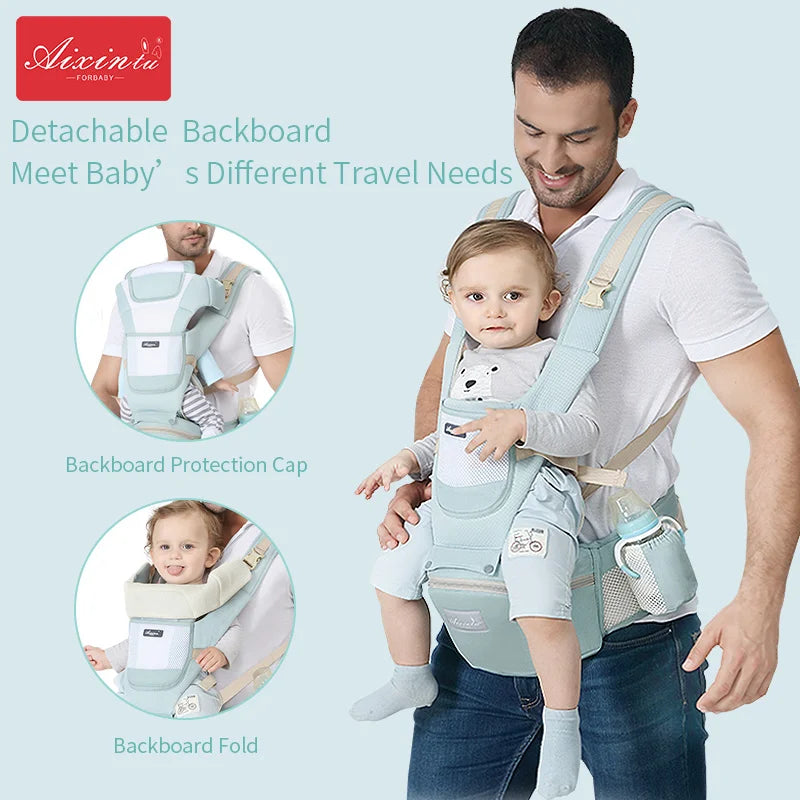 Porte-bébé ergonomique avec siège de hanche, face avant — Monptitlou