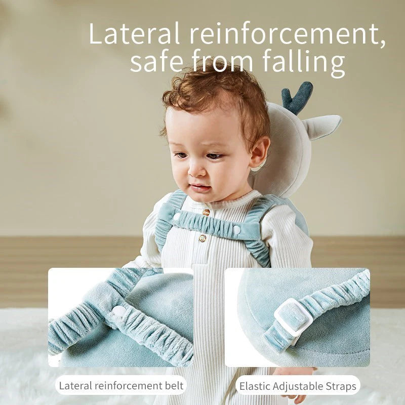 AIBEDILA Coussin de protection de la tête, coussin de sécurité anti-chute, oreiller de soutien de la tête, protection pour nouveau-né, nourrisson, tout-petit, photo 21