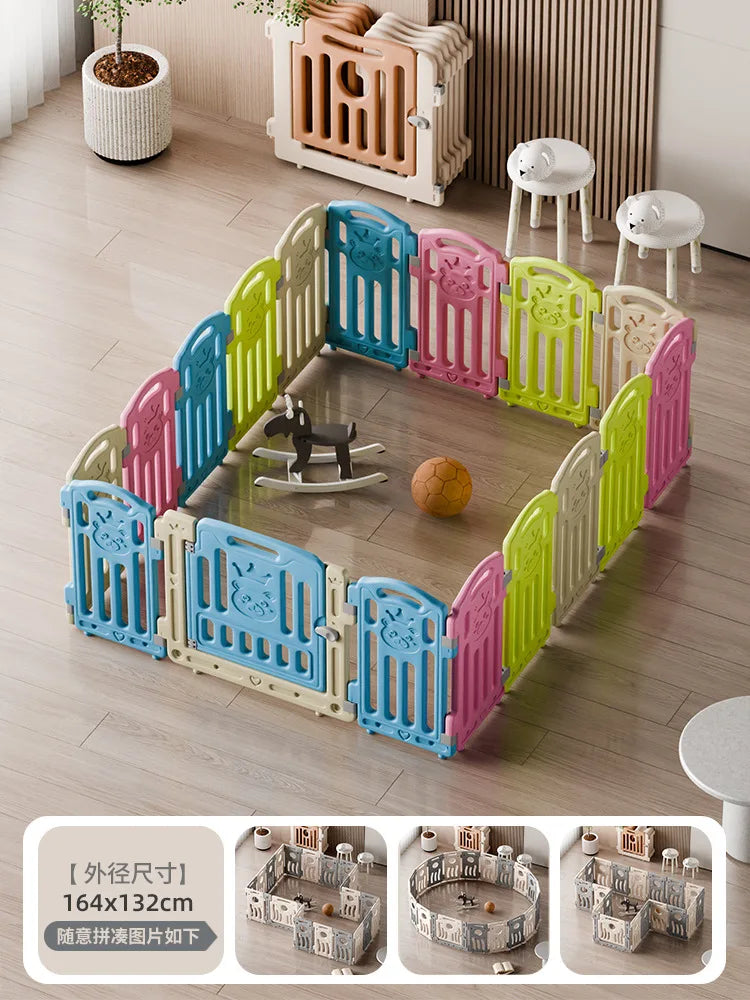 Parc modulaire pour bébé avec aire de jeu, 14 coloris — Monptitlou