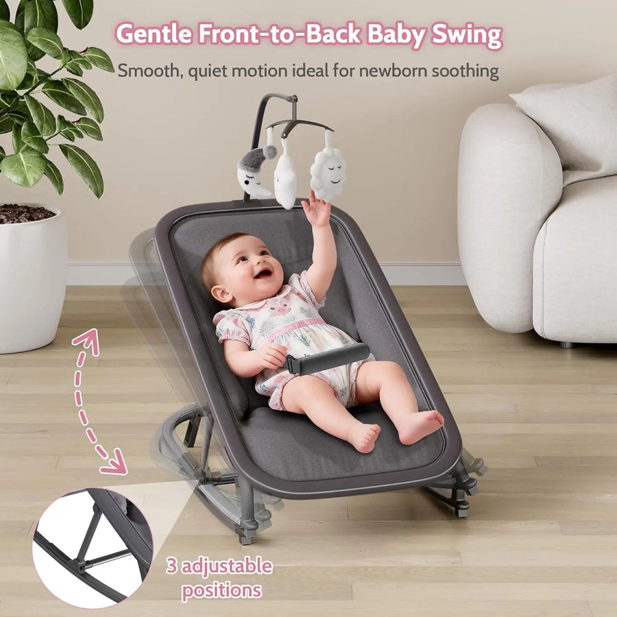 Chaise à bascule et balançoire 2-en-1 pour bébé — Monptitlou