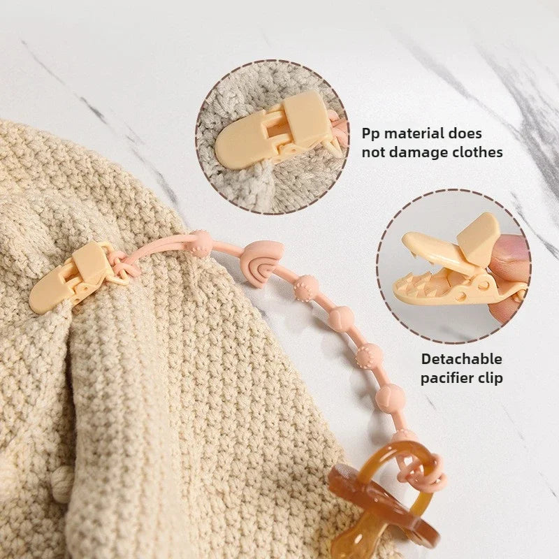 Attache-sucette pour bébé, 1 pièce, sans BPA, en silicone — Monptitlou