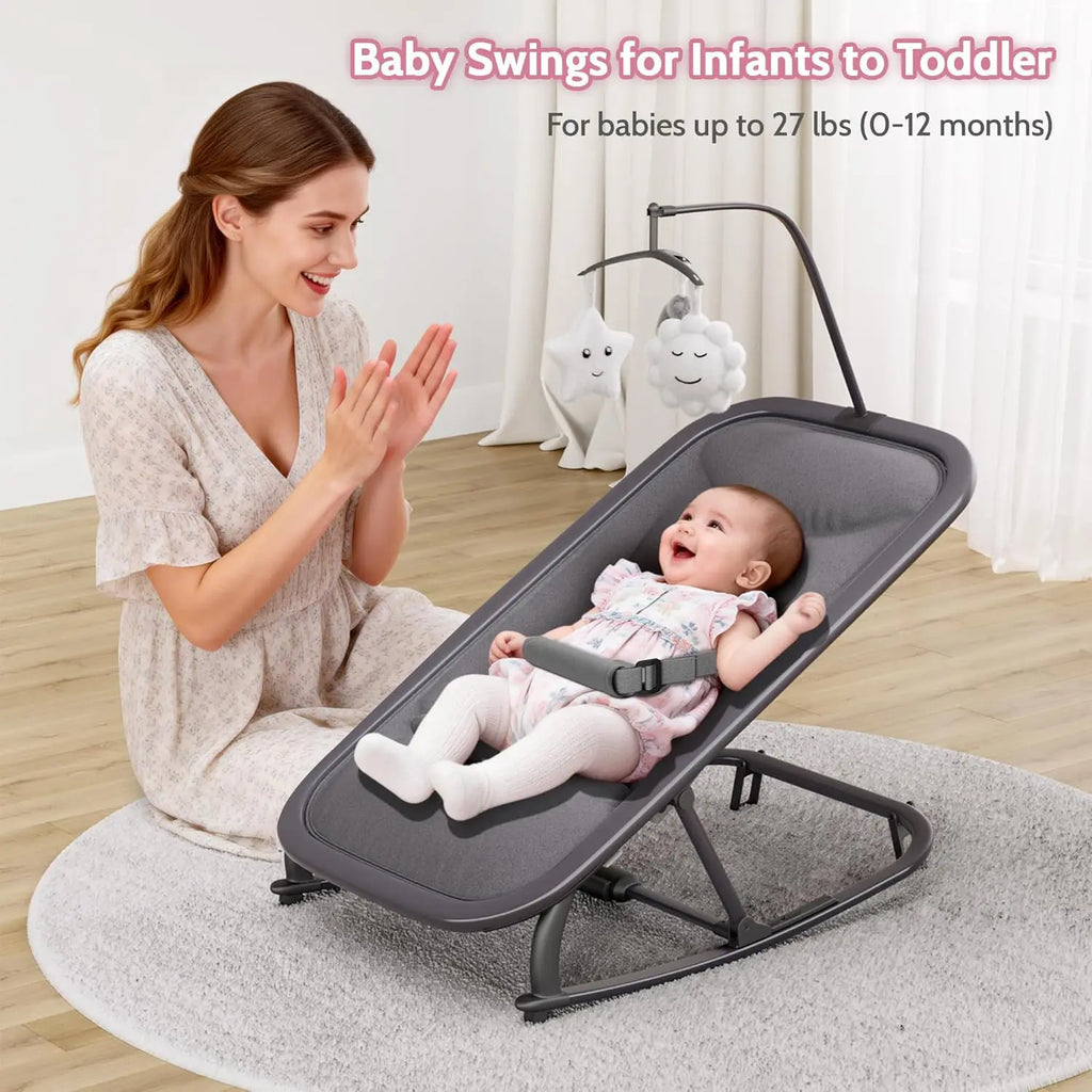 Chaise à bascule et balançoire 2-en-1 pour bébé — Monptitlou