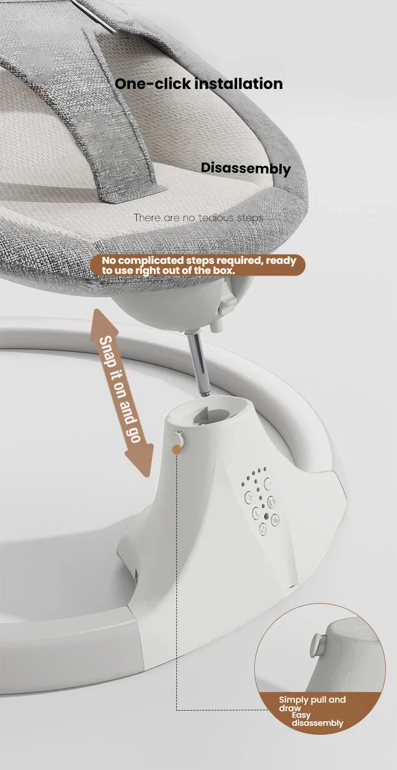 Chaise berçante pour bébé, balançoire électrique pour enfants — Monptitlou