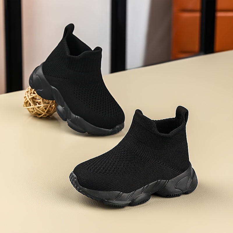 Chaussures de sport en maille respirantes pour garçons et filles, chaussures-chaussettes élastiques, style tendance tric