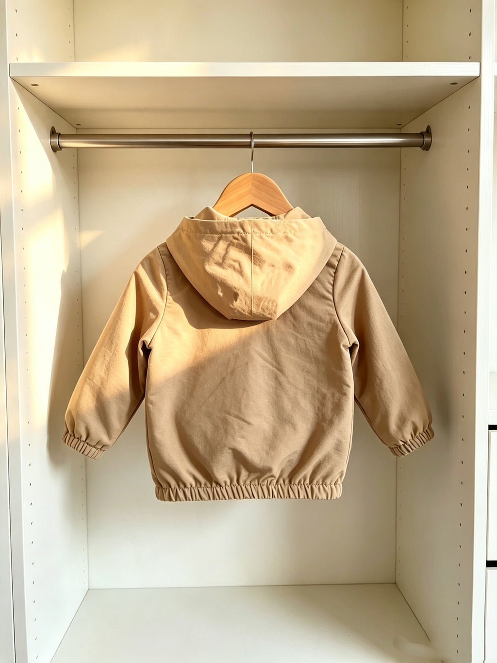 Nouvelle Veste Zippée à Capuche Kaki Printemps et Automne pour Bébés et