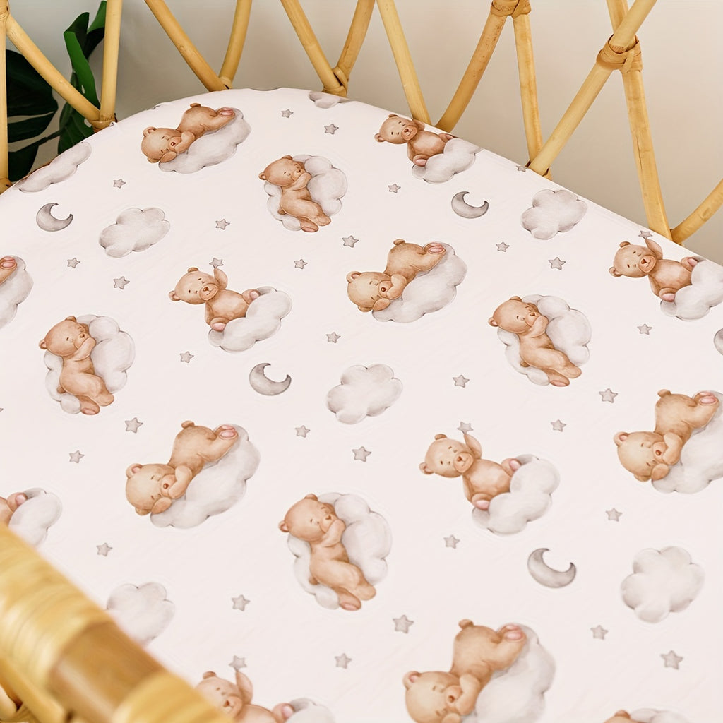 1 Housse de lit de bébé douce en tissu polyester — Monptitlou