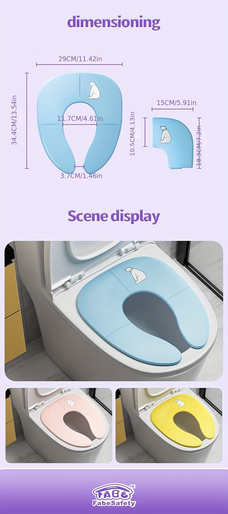 Siège de toilette enfant en plastique — Monptitlou