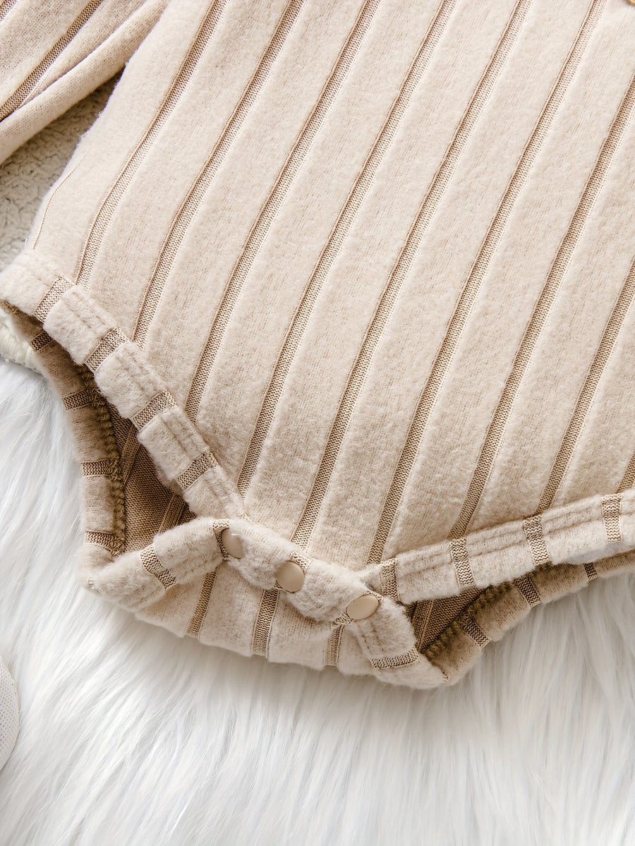 Ensemble 3 pièces pour garçons et filles : combinaison manches longues — Monptitlou