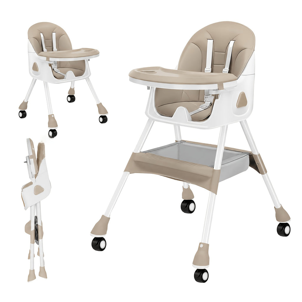 [Chaise 3-en-1 pliable] Chaise Haute Bébé 3-en-1, Pliable et Portable — Monptitlou