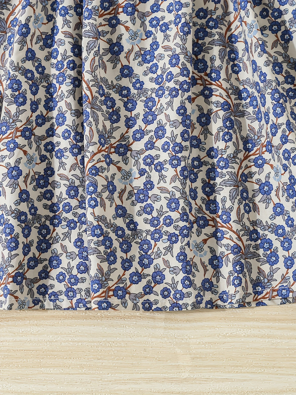Chemise fille à manches longues - motif imprimé - taille smocked — Monptitlou