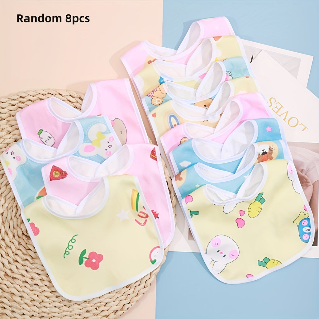 Bavoir pour Bébé Nouveau-né - Motif Aléatoire Rose Bleu Jaune — Monptitlou