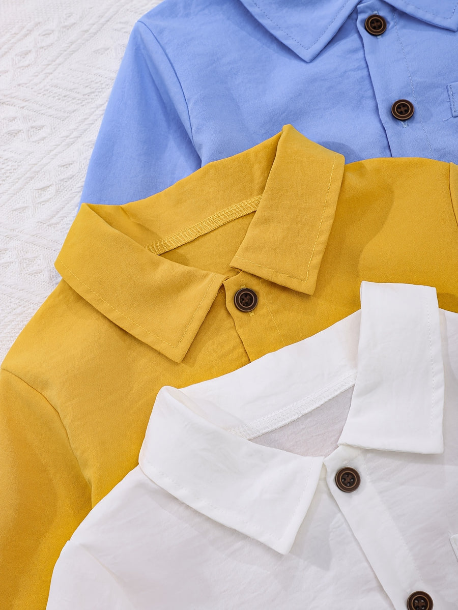 Chemises à col décontractées street style couleurs dopamine pour — Monptitlou
