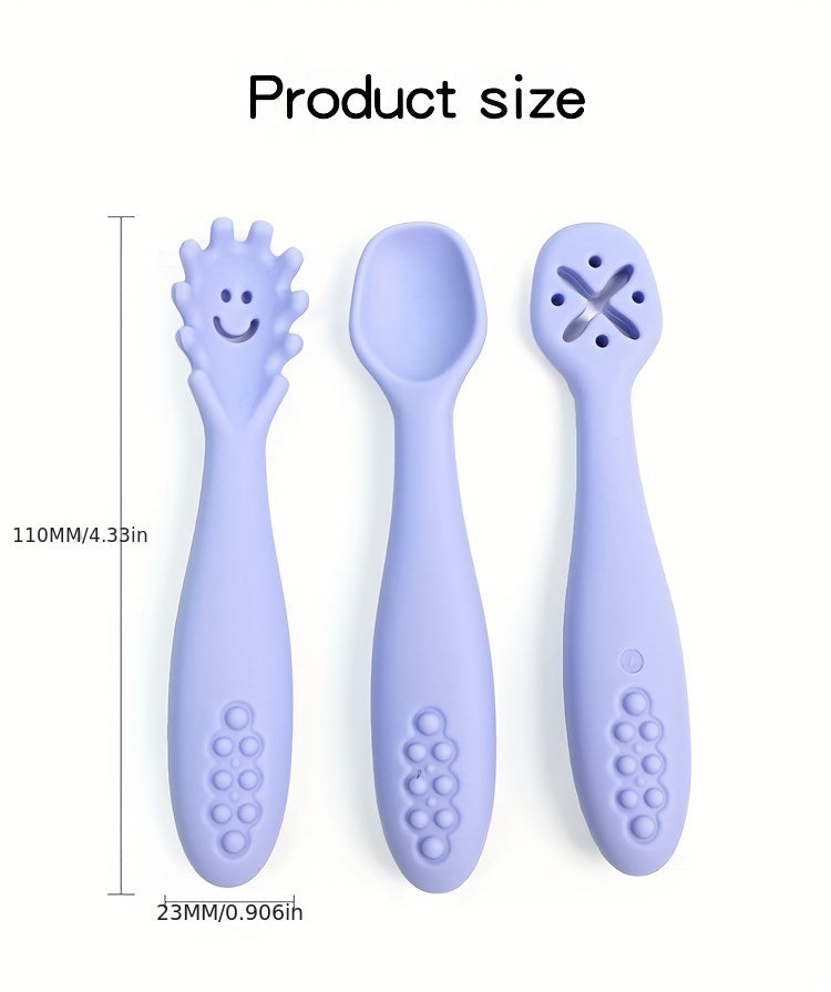[Cuillères en silicone] 1 Ensemble de 3 Cuillères en Silicone pour — Monptitlou