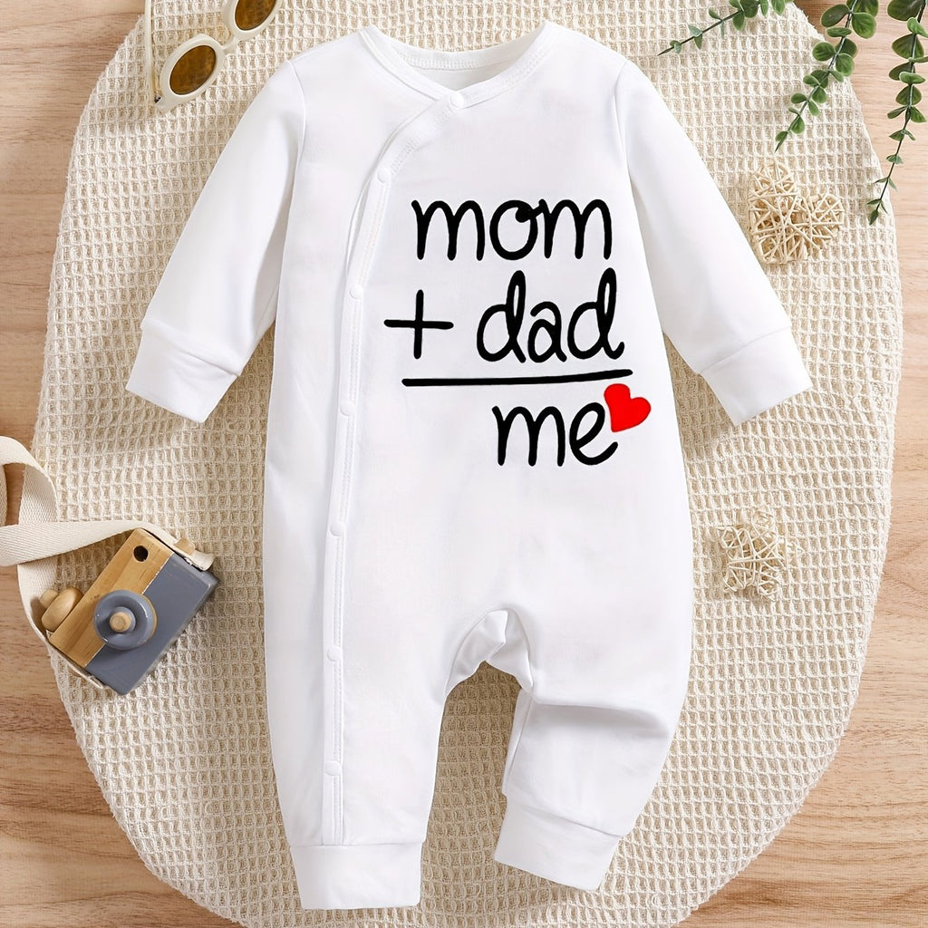 Body bébé manches longues à col incliné et imprimé lettré — Monptitlou
