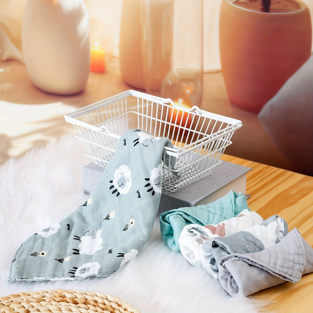 Serviettes Visage Bébé en Mousseline de Bambou Doux — Monptitlou