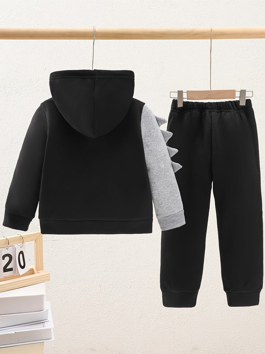 Ensemble 2 pièces pour garçon avec veste sweat à capuche zippée et