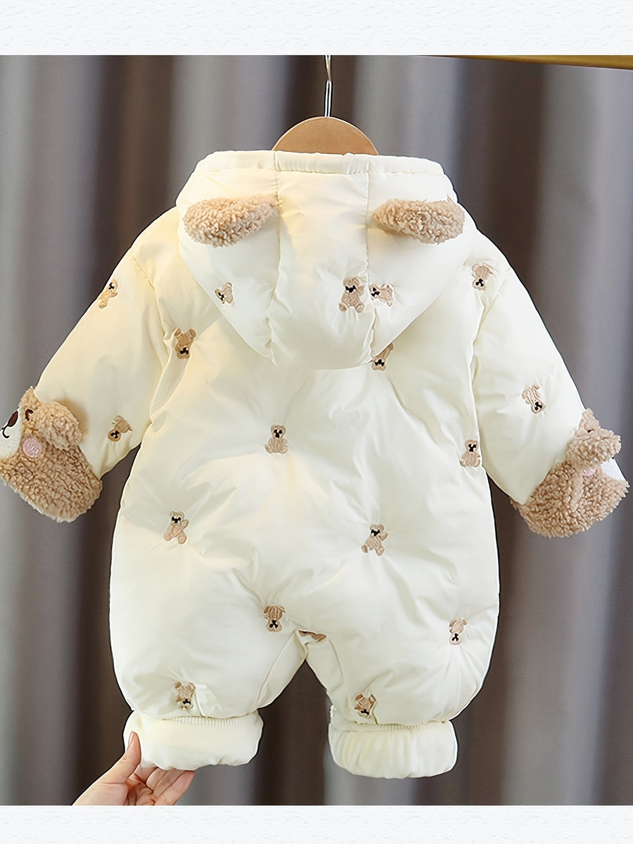 Combinaison bébé enfant unisexe doublée polaire épaisse douce ample à — Monptitlou