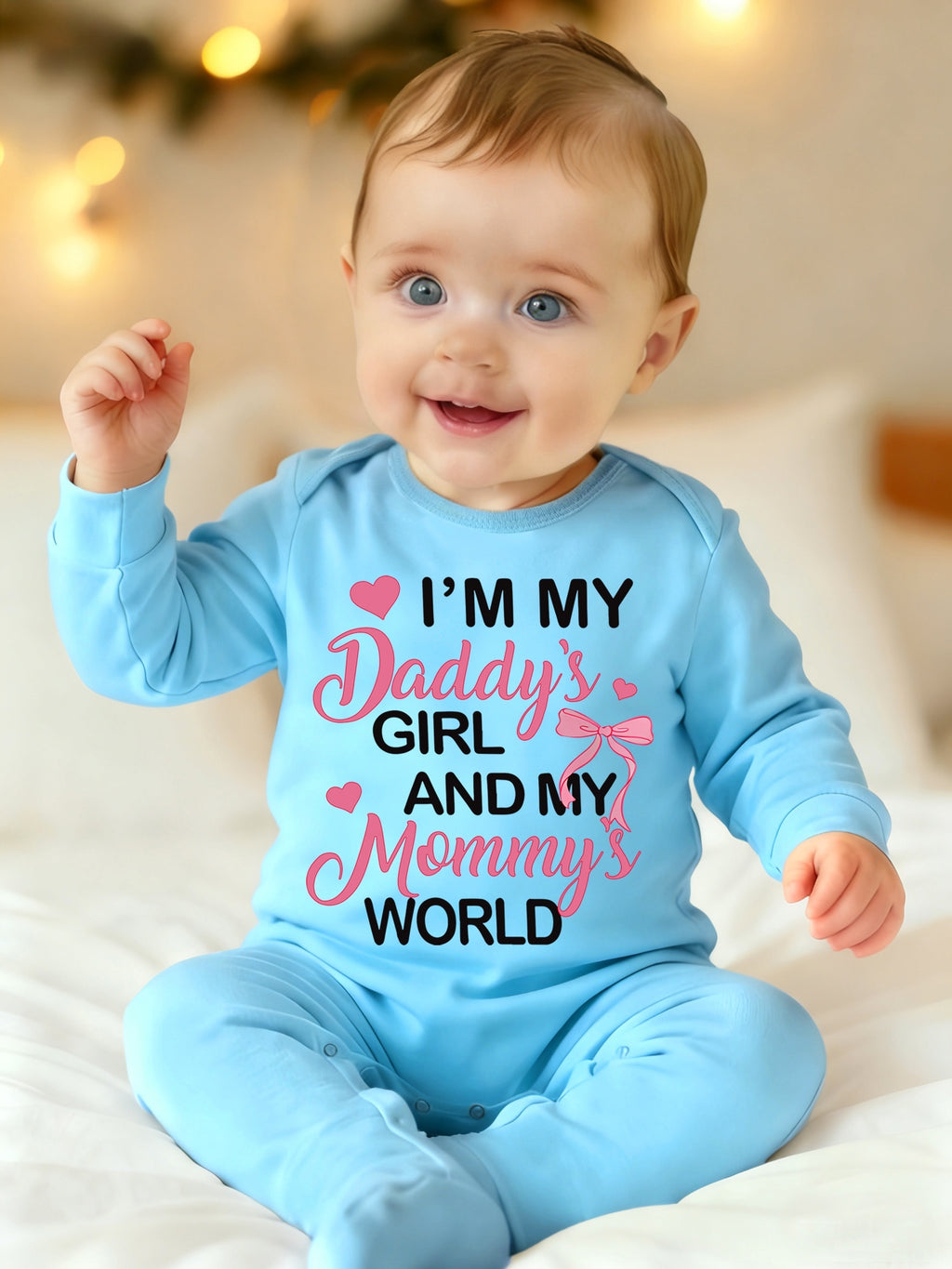 Bodysuit et chaussons pour nouveau-né à imprimé lettre je suis la fille — Monptitlou