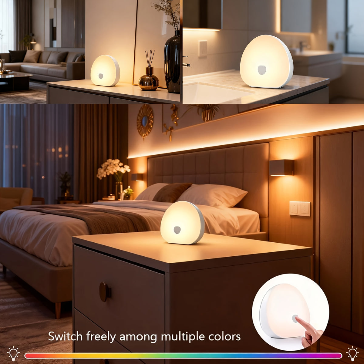 Lampe de nuit aide-sommeil, LED avec bruit blanc apaisant — Monptitlou Image
