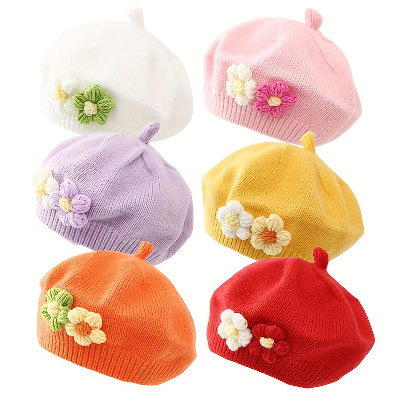 /Pack Béret pour Bébé - Béret Français Tricoté Extensible avec Jolie — Monptitlou