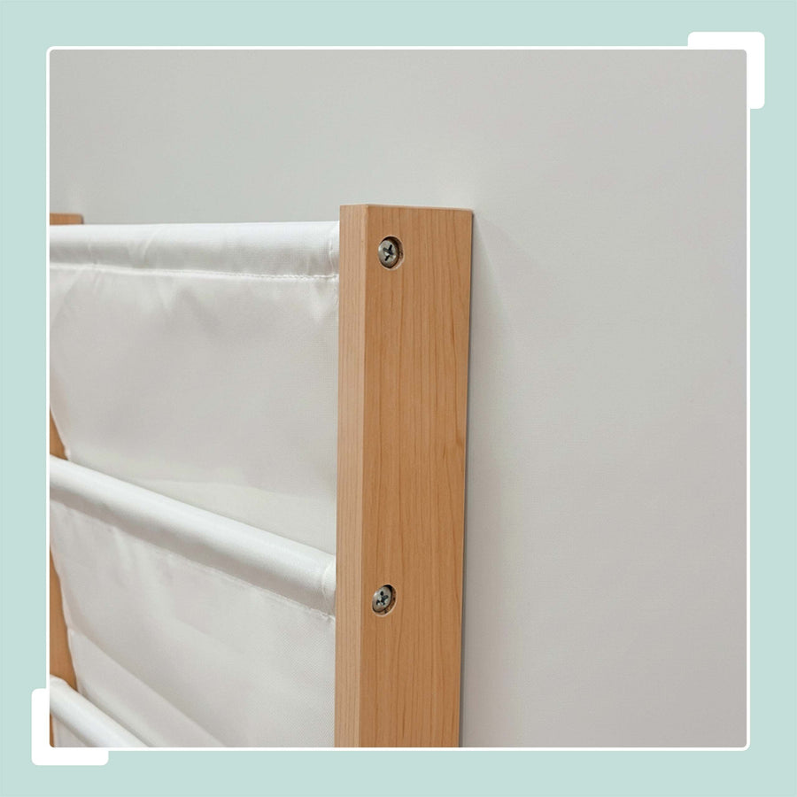 Étagère à livres « 7 poches » blanche - (L)44.5 x (H)118 x (P)6 cm — Monptitlou
