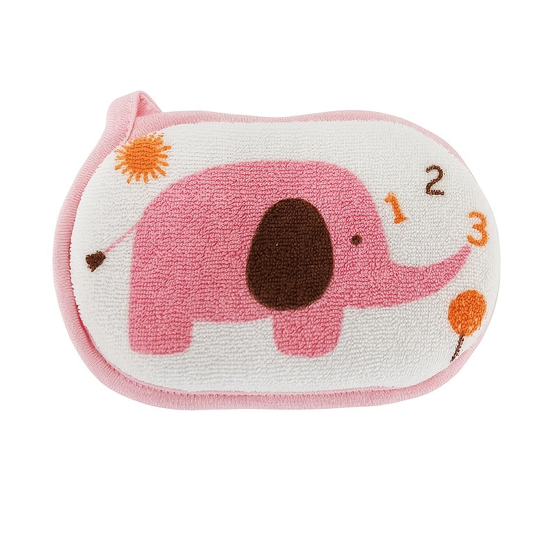 Éponge de bain en coton adorable avec éléphant de dessin animé — Monptitlou