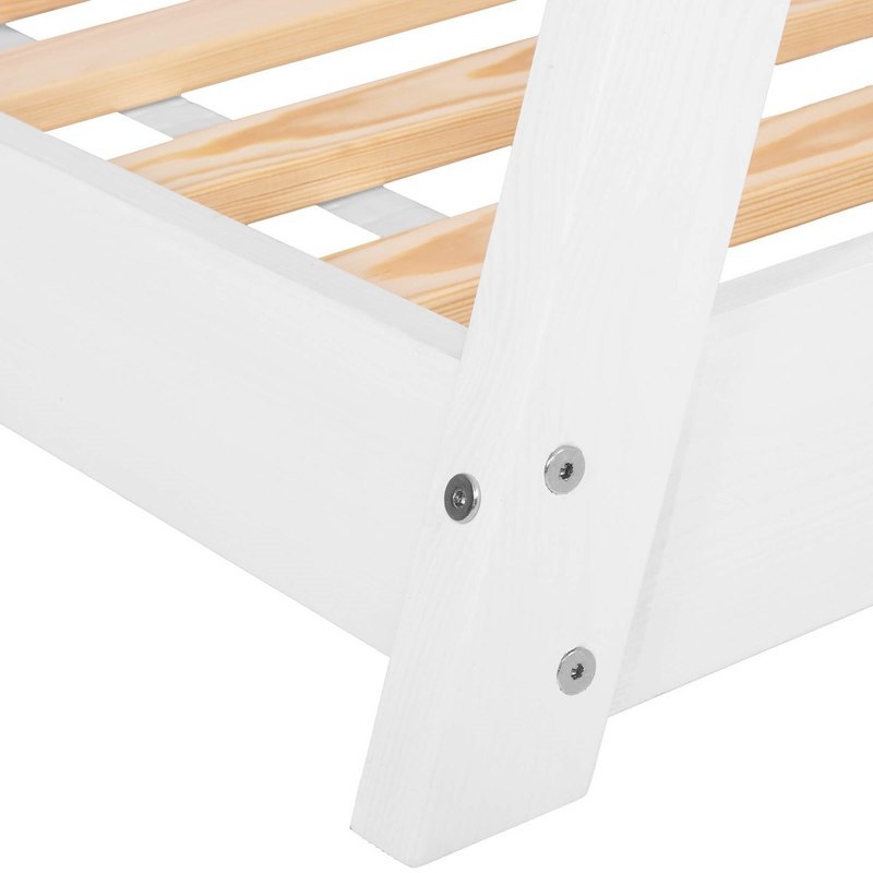 Lit tipi en bois pour enfant, berceau à plancher — Monptitlou