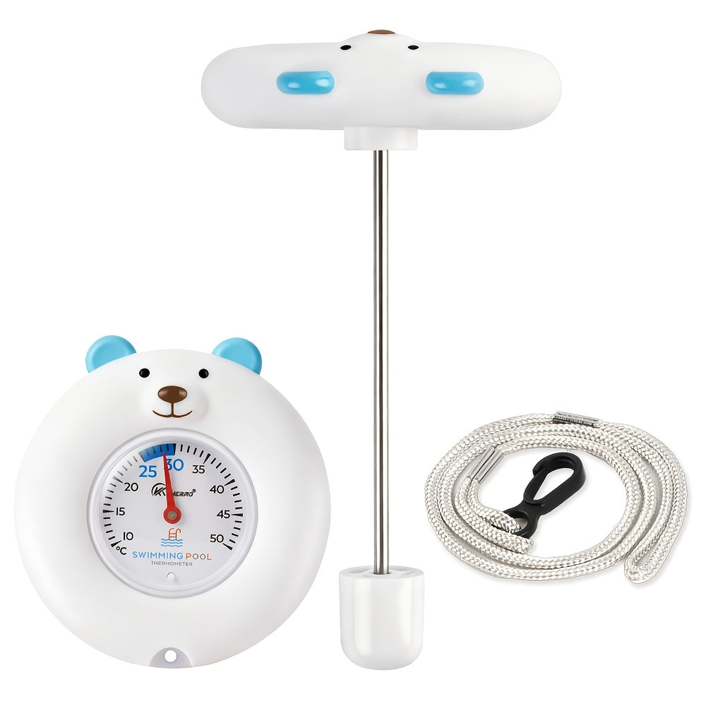 Thermomètre de bain flottant à cadran, modèle ours blanc — Monptitlou