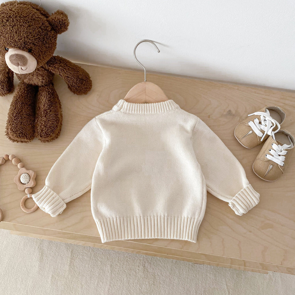 Pull Bébé Animaux Tricot Haut Automne Bébé Col Rond Pull Chaud Couche — Monptitlou