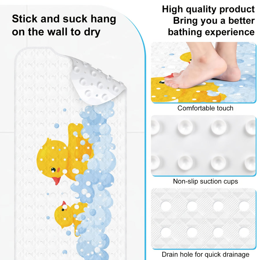1 tapis antidérapant pour baignoire avec rainure — Monptitlou