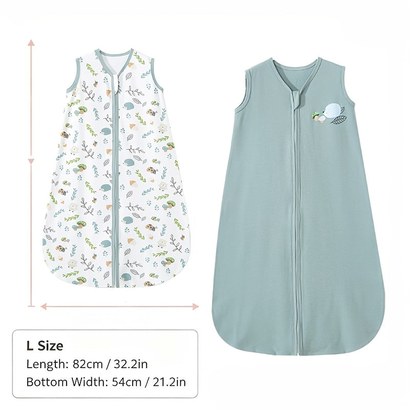 Nouveau sac de couchage pour bébé 2 pièces sans manches avec fond rond — Monptitlou