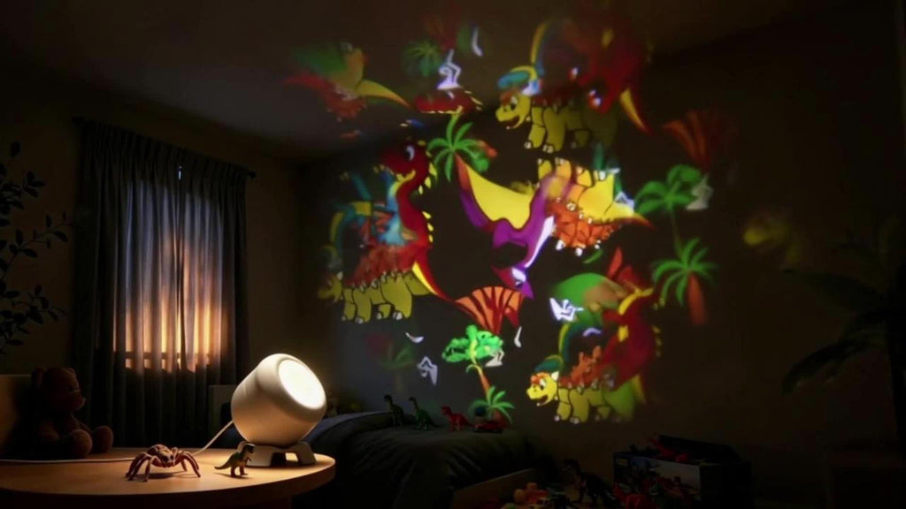 Lampe de projection dynamique sur le thème des dinosaures — Monptitlou
