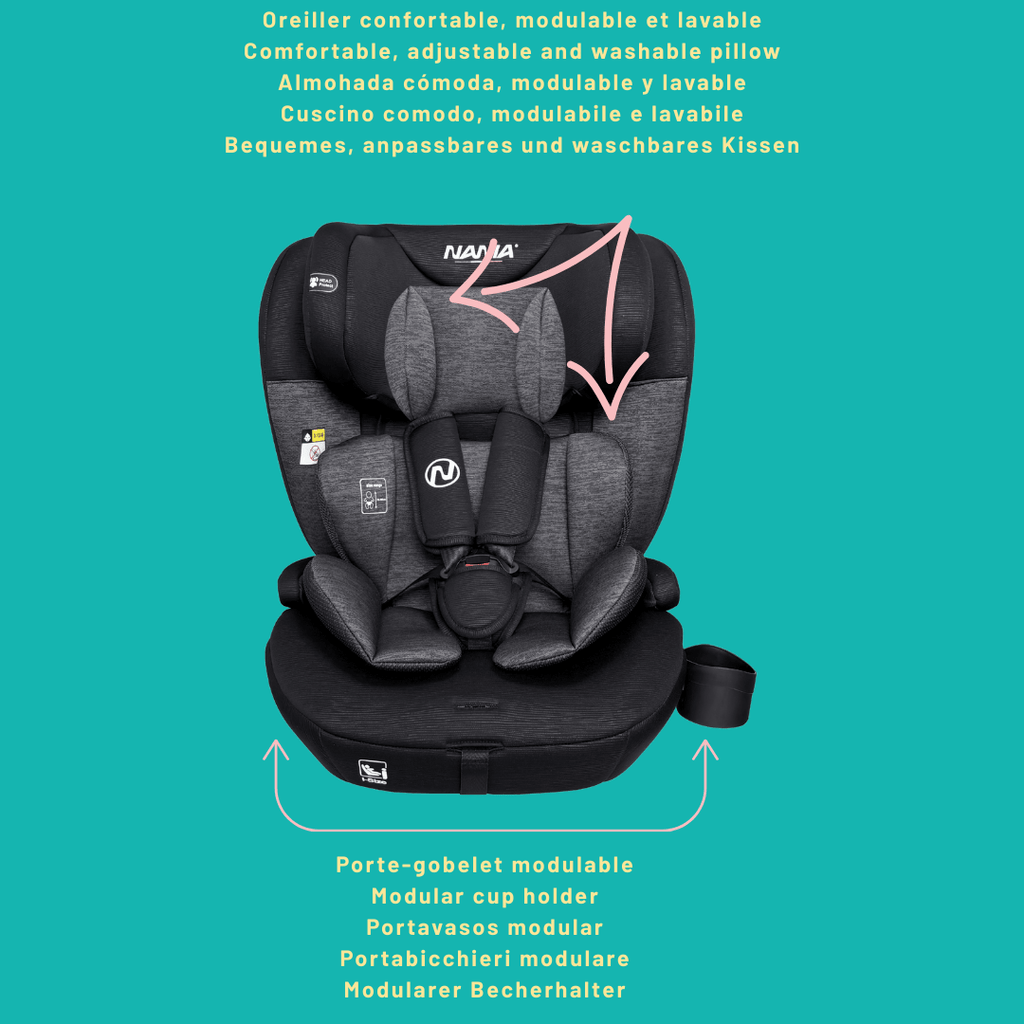 Siège auto bébé évolutif 76-150 cm, 15 mois à 12 ans — Monptitlou