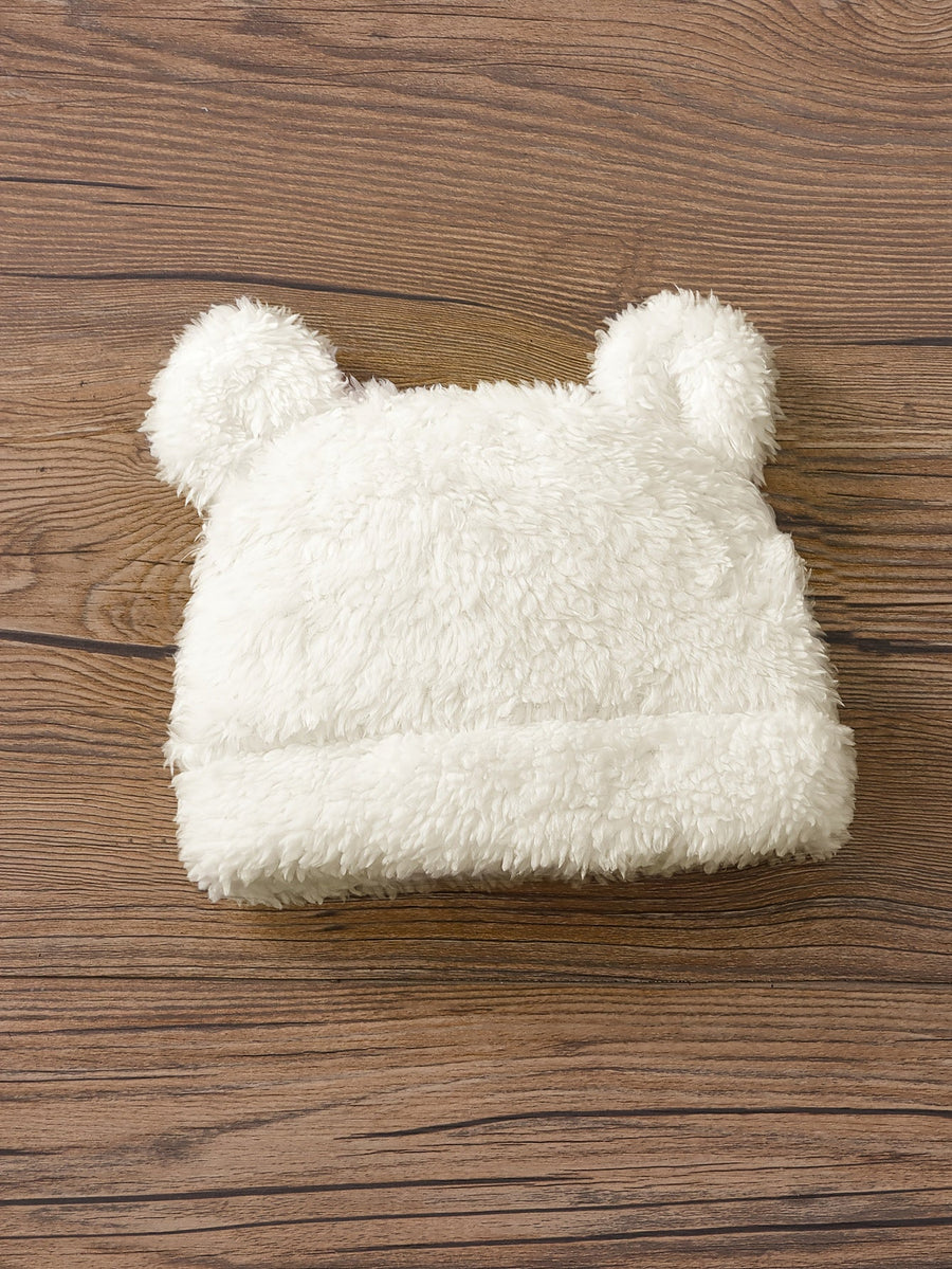 Combinaison Mignonne à Manches Longues en Peluche Unie pour Filles — Monptitlou