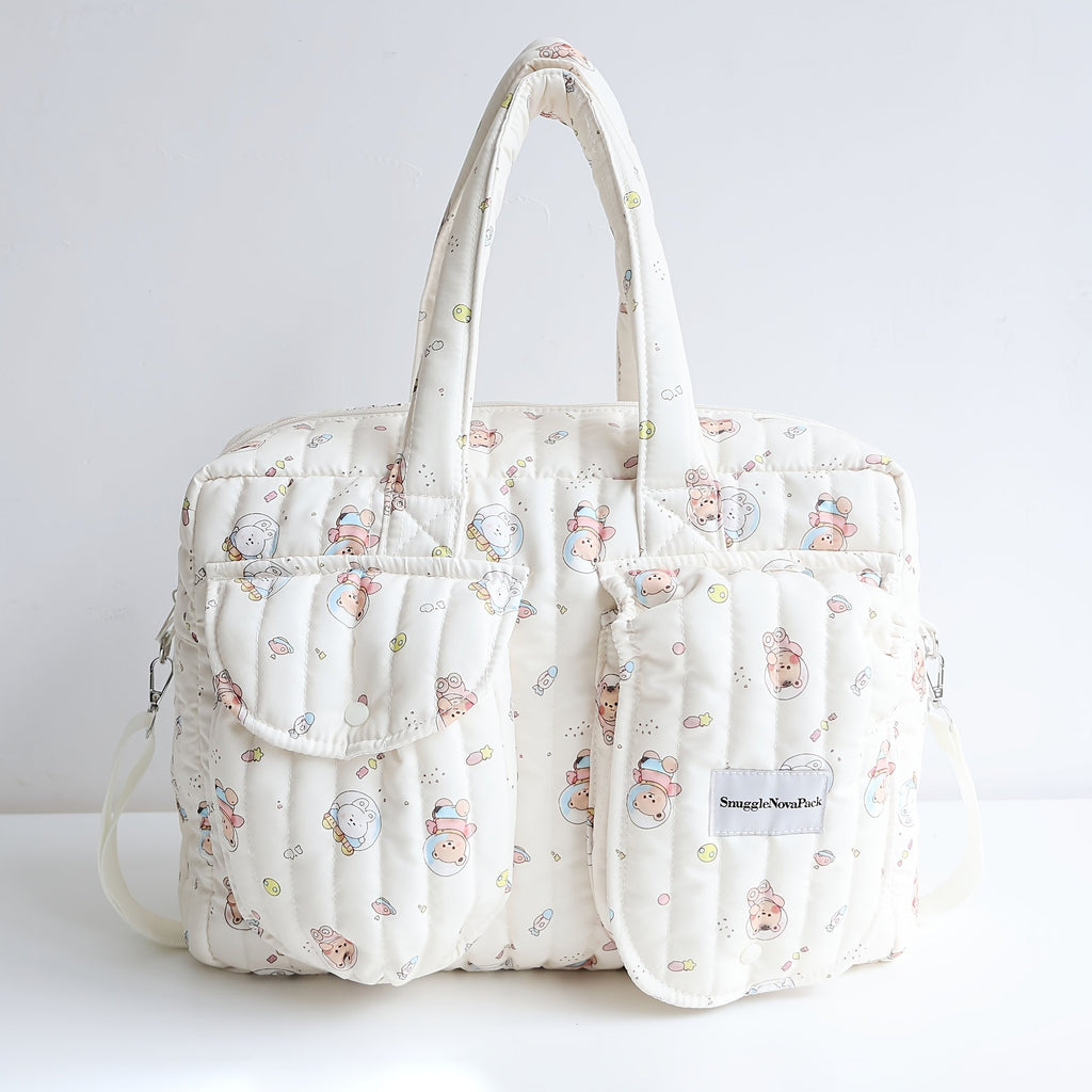 Sac Maman à Imprimé Patchwork à Rayures Larges — Monptitlou