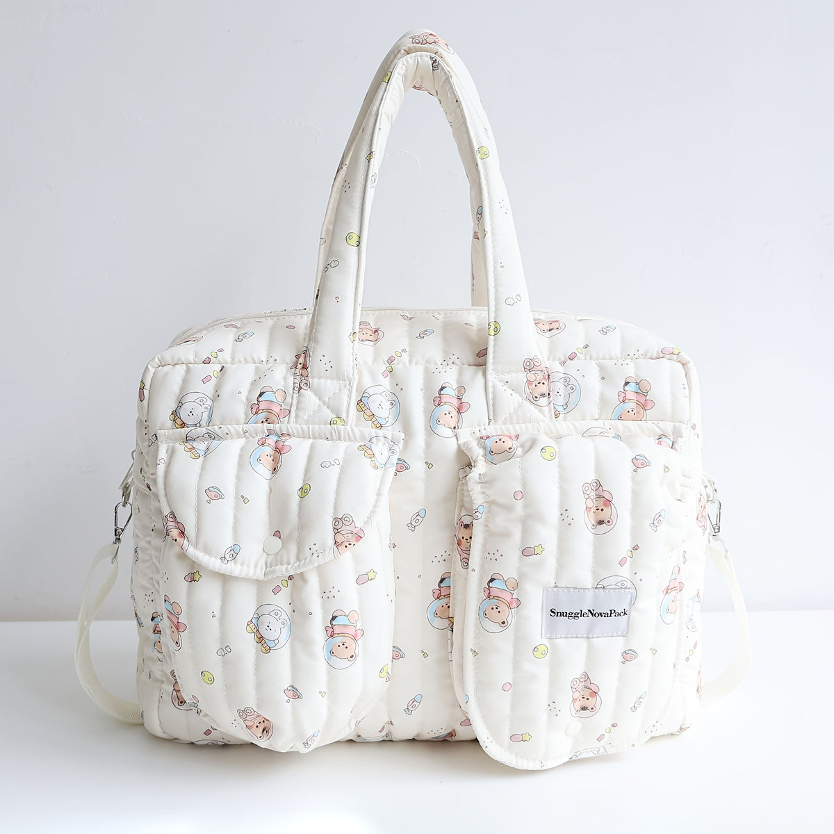 Sac Maman à Imprimé Patchwork à Rayures Larges — Monptitlou Image