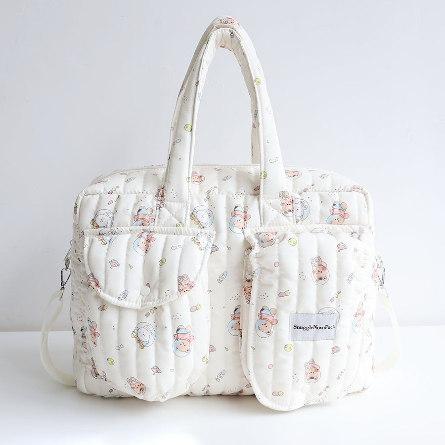 Sac Maman à Imprimé Patchwork à Rayures Larges — Monptitlou