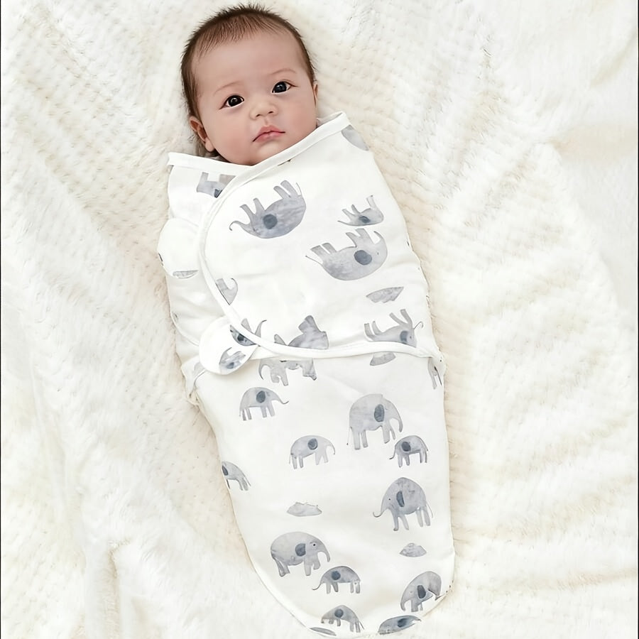 Couverture d'emmaillotage pour bébé, conception adhésive — Monptitlou
