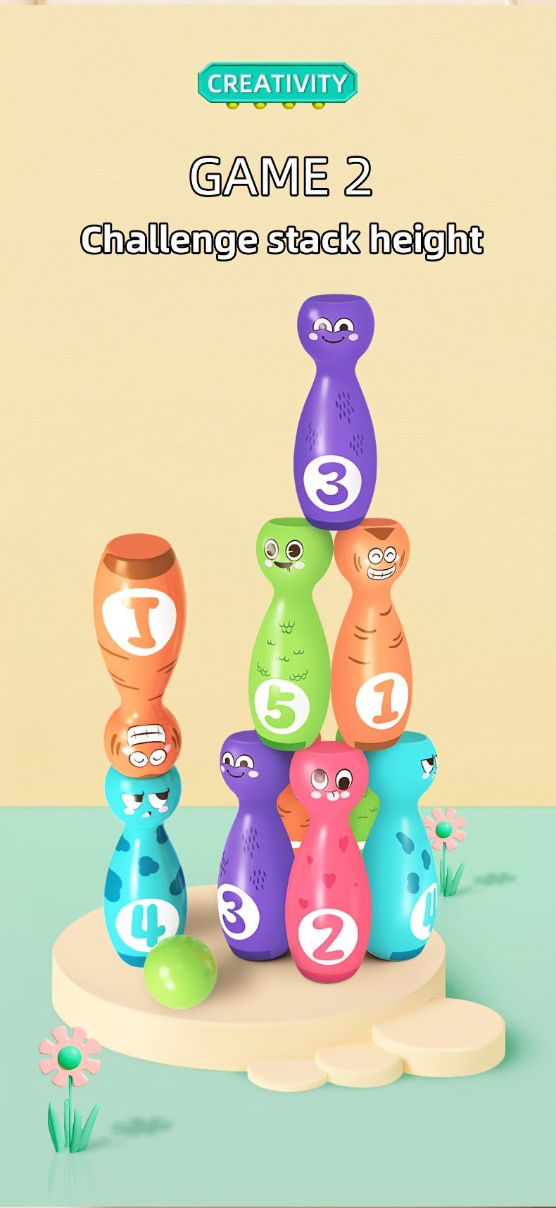 Jeu de Quilles pour Enfants avec Expressions Drôles — Monptitlou