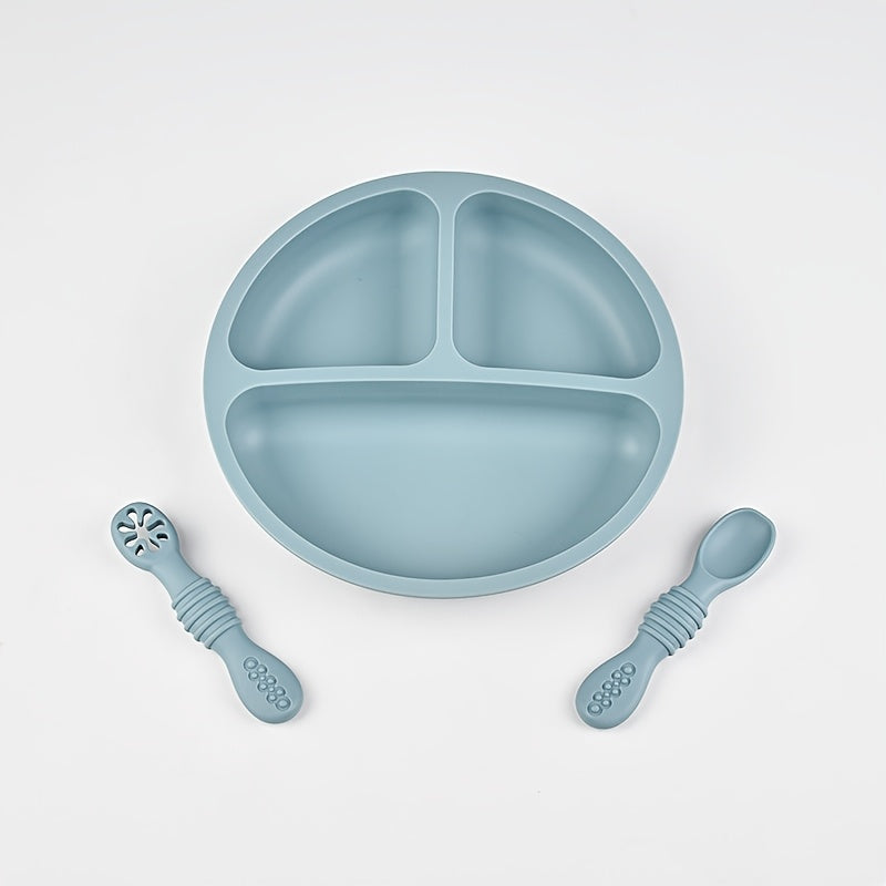 Ensemble de couverts en silicone alimentaire pour bébé — Monptitlou
