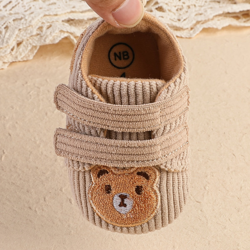 Baskets Mignonnes Unies à Fond Plat et Motif Dessin Animé pour Bébé — Monptitlou