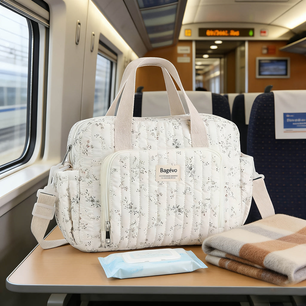 Sac à langer cabas floral pour maman et papa — Monptitlou