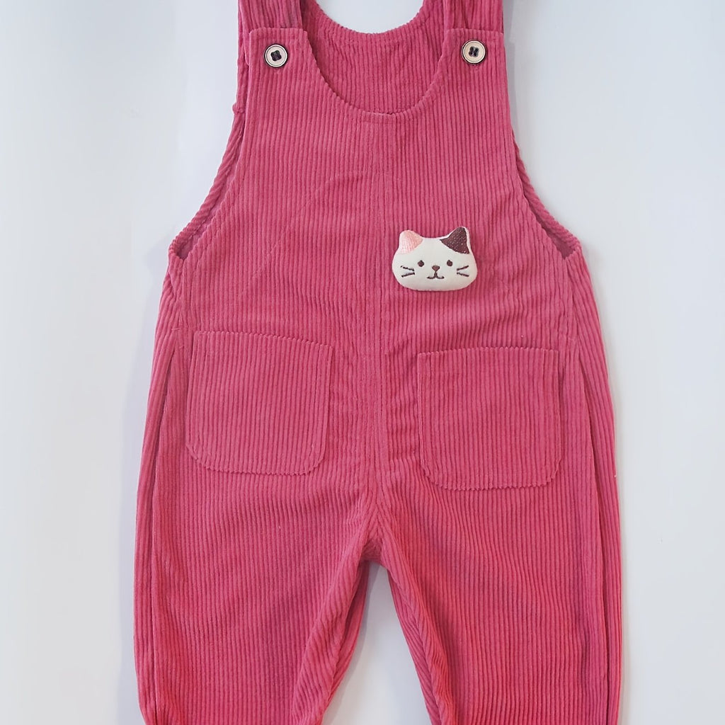 Salopette Bébé Printemps et Automne Fille Style Étranger Velours Côtelé — Monptitlou