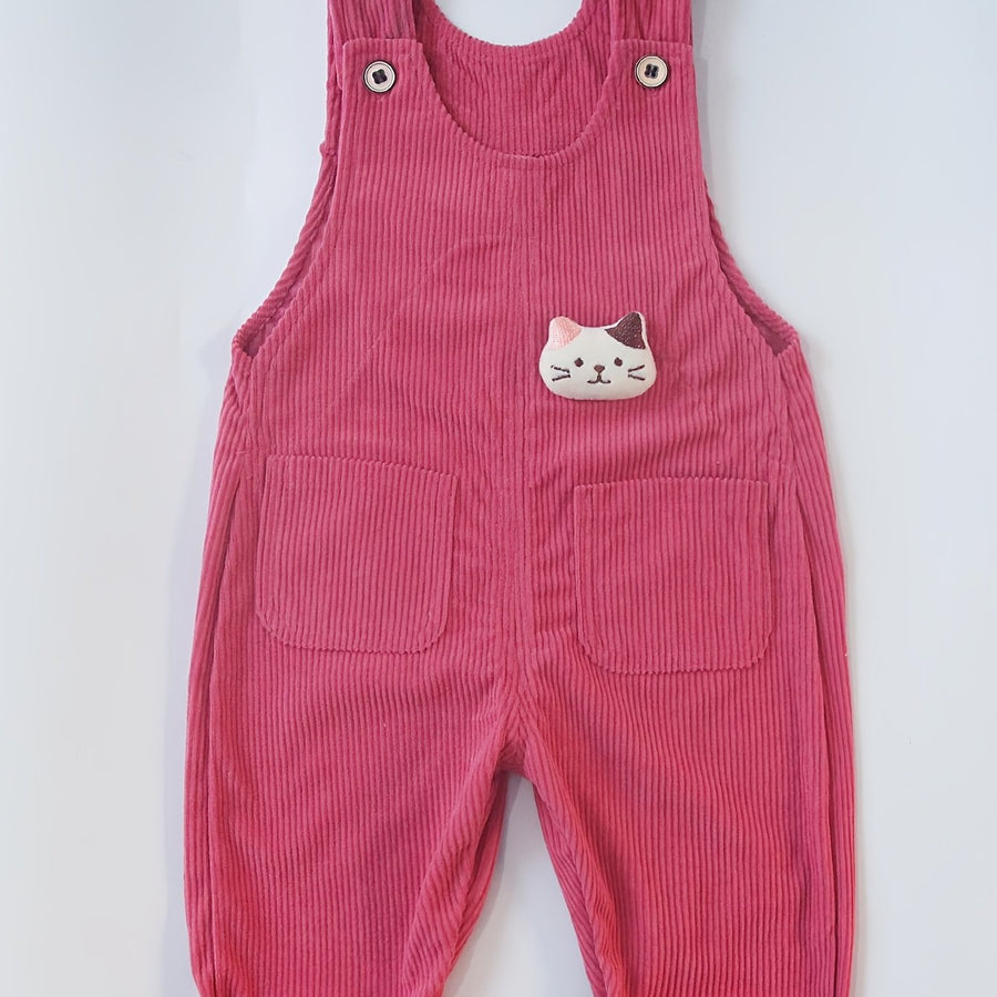 Salopette Bébé Printemps et Automne Fille Style Étranger Velours Côtelé — Monptitlou