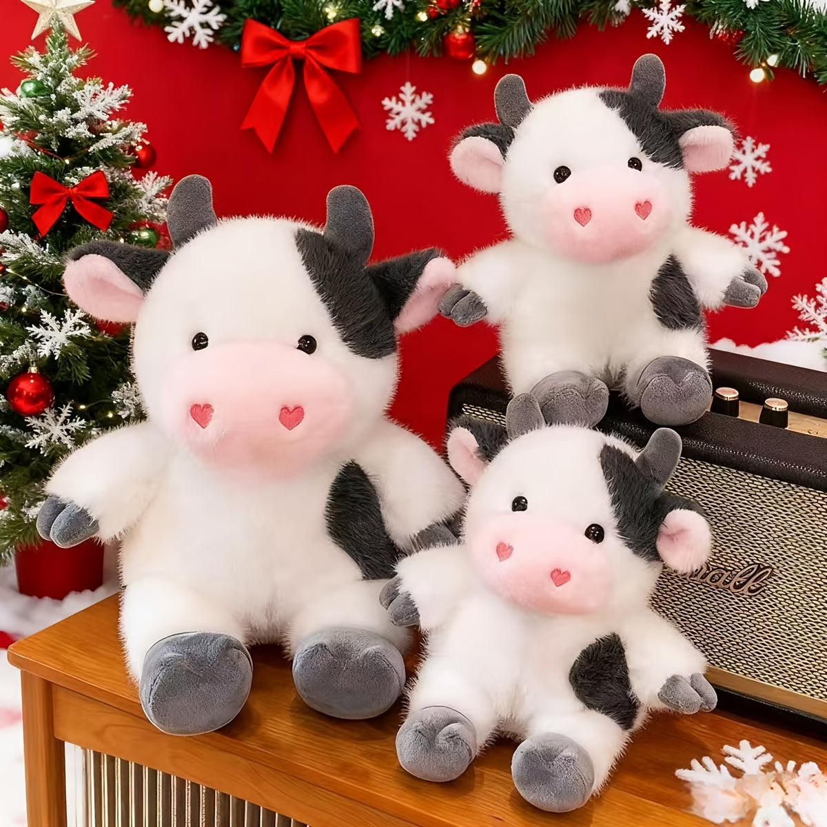 Grande peluche de vache Kawaii — Monptitlou Image