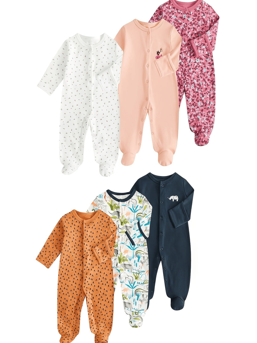Ensemble 3 pièces pour nouveau-né : combinaison à pressions, body et pantalon | Tenue douce et respirante à manches long