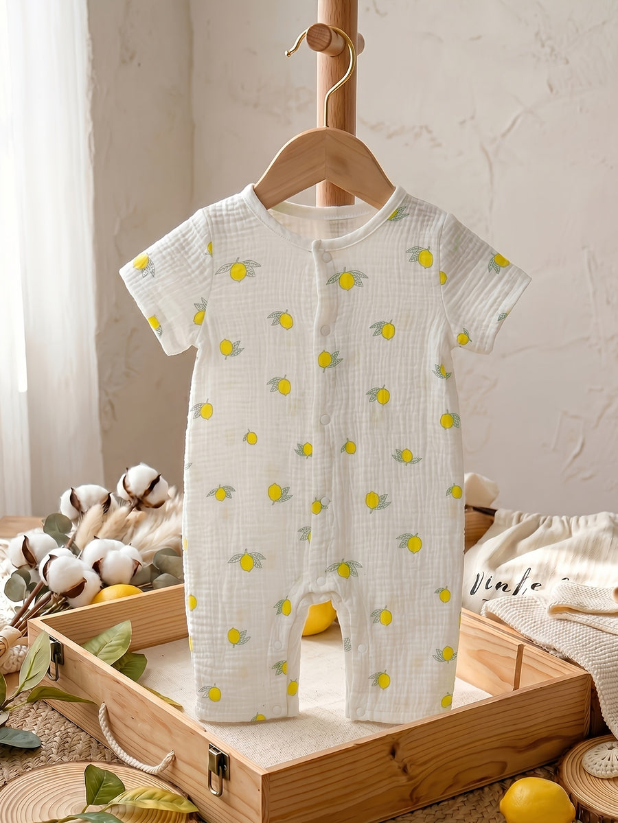 Mini-houppelande 1pc Bébé Nouveau-né Fille Garçon Imprimé Citron en — Monptitlou